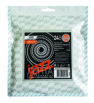 Лента светодиодная PLS 2835/168-24В 3000К IP20 (уп.5м) JazzWay 5015739