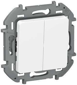 Выключатель 2-кл. 1п 1мод. IEKINSPIRIA 10А IP20 сх5 10АХ безвинтов. крепл. бел. IEK 6736201