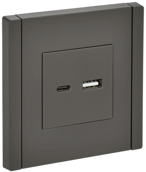 Розетка USB A+C 3.1А FORTE&PIANO FP350 сер. IEK FP-U22-D31-K03