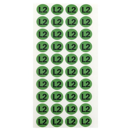 Наклейка "L2" d20мм PROxima EKF an-2-15-1