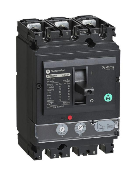 Выключатель автоматический SYSTEMEPACT CCB250 36кА 3P3D TMD200 рычаг SE SPC250F200L3DF