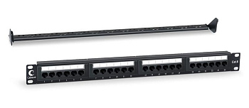Патч-панель 19дюйм 1U 24 порта PL-24-Cat.6-Dual Cabeus 7128c