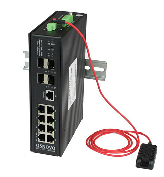 Коммутатор промышленный управляемый (L2+) Ultra PoE SW-80804/ILS(port 90Вт 720Вт) Gigabit Ethernet на 8GE PoE + 4 GE SFP порта с функцией мониторинга температуры/ OSNOVO 13746