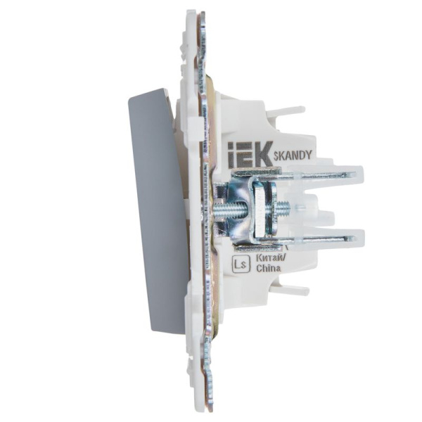 Выключатель кнопочный 1-кл. SKANDY 10А SK-V14Gr сер. IEK SK-V17-0-10-K03