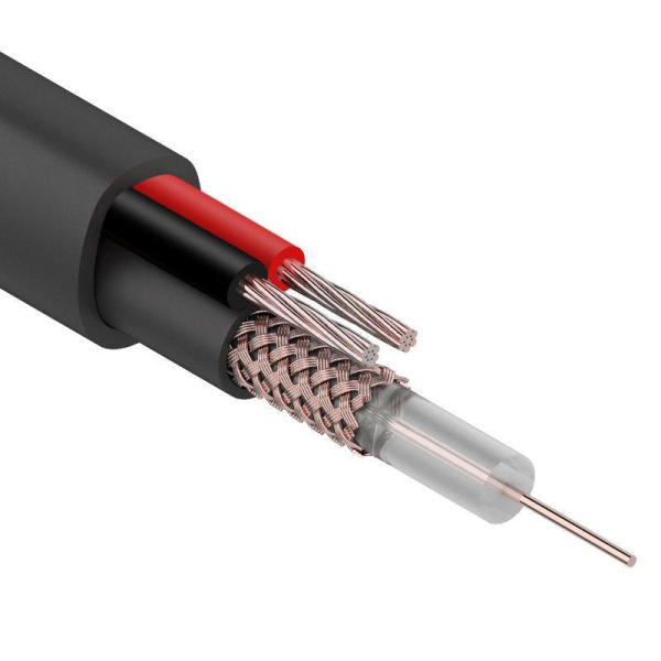 Кабель КВК-П-1.5+2х0.5 наруж.Ч бухта (м) REXANT 01-4013