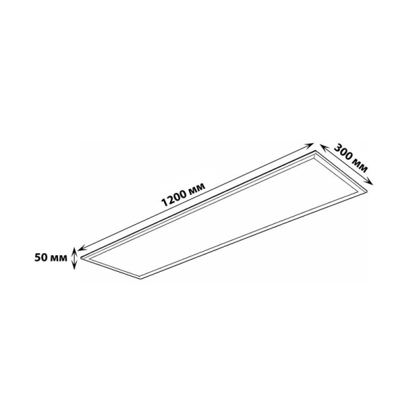 Светильник светодиодный ULP-30120 60W/5000K IP54 CLIP-IN CUATRO OPAL SMOOTH 60Вт 5000К IP54 7700лм 1200х300х50мм потолочн. встраив. дневной равномерный свет в комплекте с источником питания сталь бел. Uniel UL-00012003