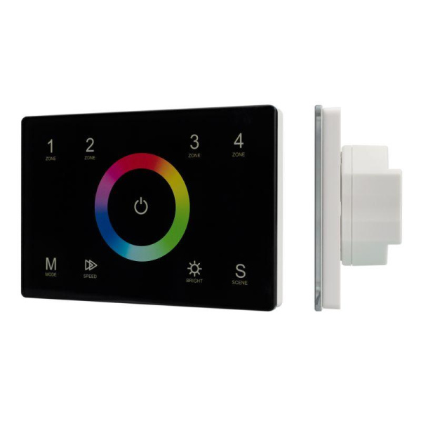 Панель сенсорная SMART-P83-RGB 230В 4 зоны 2.4G IP20 пластик черн. Arlight 028403