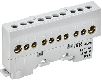 Шина L "фаза" изол. на универс. держ. 8х12-10-Ср TEKFOR IEK TF-NN20-10-KL-K03