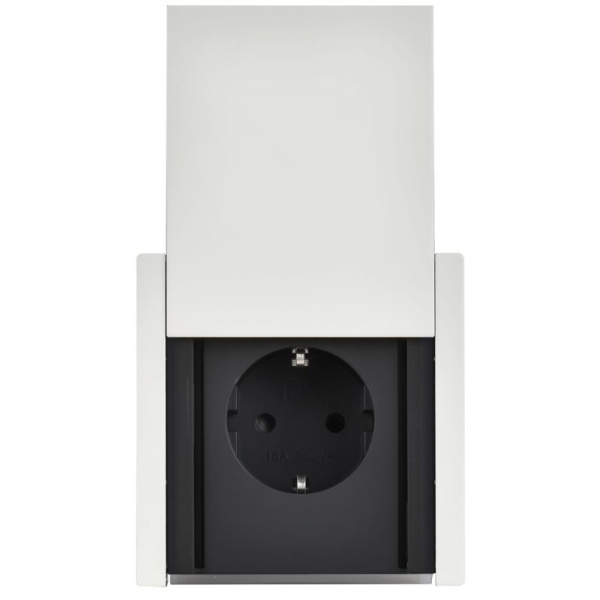 Розетка 1-м СП FORTE&PIANO FP221M 16А IP44 с заземл. защ. шторки с крышкой винтовое крепление бел. IEK FP-R16-16-44-M-K01