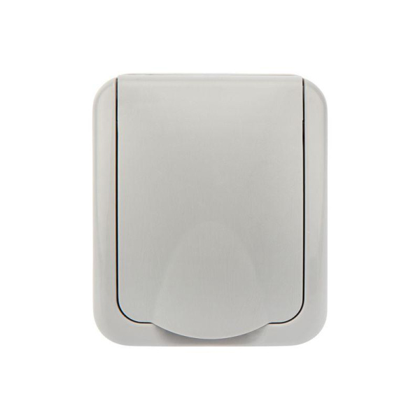Розетка 1-м ОП Mini OG IP54 с заземл. сер. Kranz KR-78-0817