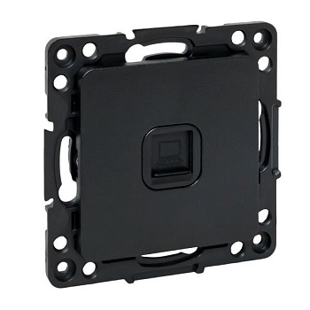 Розетка компьютерная 1-м Стокгольм RJ45 механизм черн. PROxima EKF EZK01-035-10