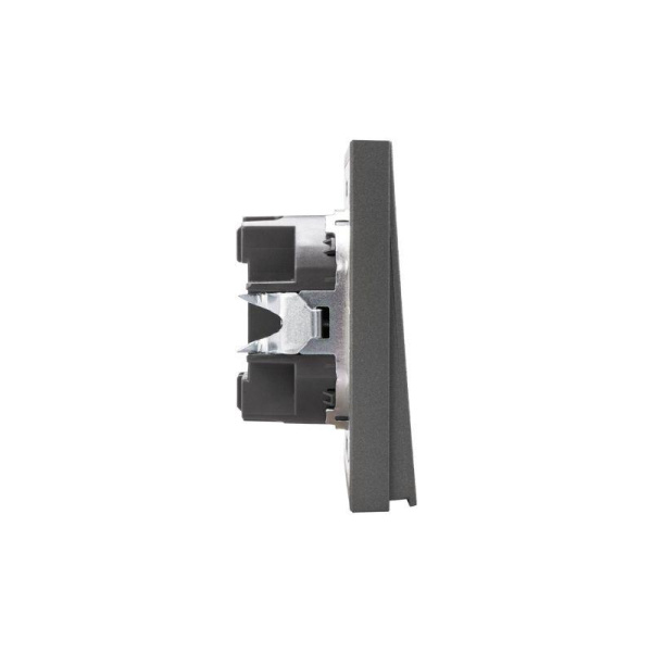 Переключатель перекрестный 1-кл. СП STRONG 10А с подсветкой графит Kranz KR-78-0718-6