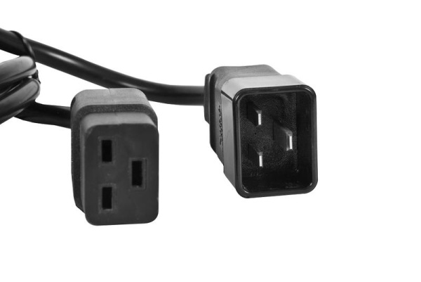 Шнур питания R-16-Cord-C19-C20-1.8 C19-C20 16А 250В проводник 3х1.5кв.мм 1.8м черн. Rem 1362014