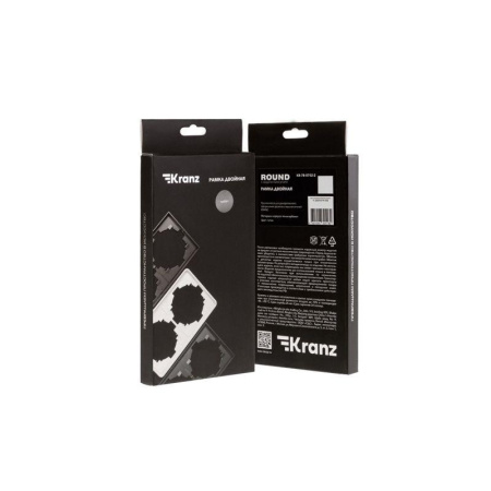 Рамка 2-м ROUND MIELE титан Kranz KR-78-0752-2