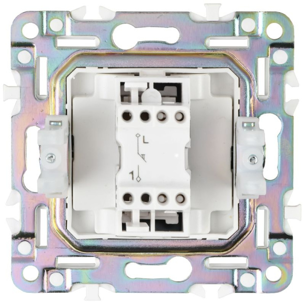 Выключатель кнопочный 1-кл. SKANDY 10А SK-V14N никель IEK SK-V17-0-10-K50