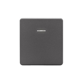 Выключатель 1-кл. СП ROUND MIELE 10А с подсветкой титан Kranz KR-78-0713-2