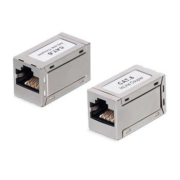 Адаптер проходной CA-8p8c-C6-SH RJ45-RJ45 кат. 6 экранир. Cabeus 9678c