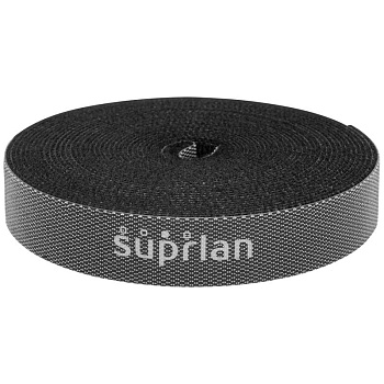 Стяжка мягкая кабельная SUPRLAN 15мм 5м черн. SUPRLAN 06-1301