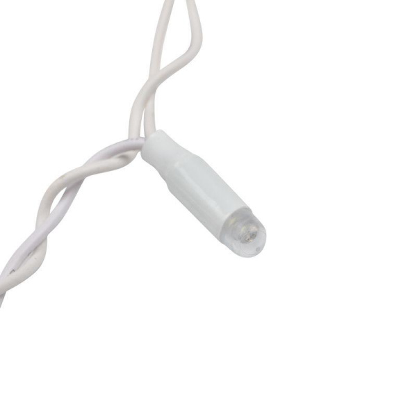 Гирлянда светодиодная "Дождь" 2х6м 768LED тепл. бел. 70Вт 230В IP65 эффект мерцания провод бел. (партия 2020 - 768LED) Neon-Night 235-396