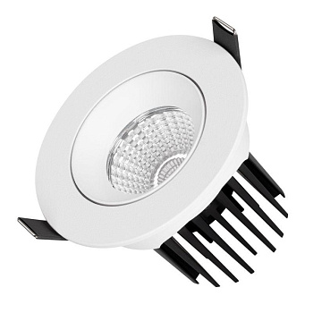 Светильник светодиодный MS-ATOLL-BUILT-TURN-R94-10W Warm3000 (WH 60 deg 230В) IP54 металл Arlight 044603
