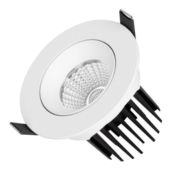 Светильник светодиодный MS-ATOLL-BUILT-TURN-R94-10W Warm3000 (WH 60 deg 230В) IP54 металл Arlight 044603