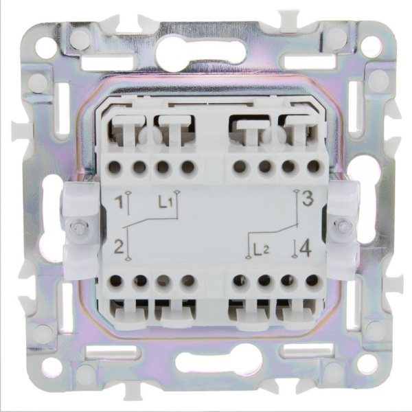Выключатель проходной 2-кл. SKANDY 10А SK-V05Sa песочн. IEK SK-V22-0-10-K98