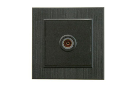 Розетка TV проходная Karea LINE STAR чер. Makel 86054007
