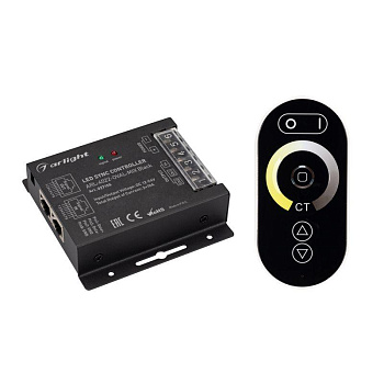 Контроллер ARL-4022-OVAL-MIX 12-24В 2х10А ПДУ RF IP20 метал. черн. Arlight 027155
