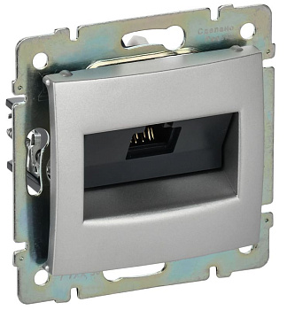 Розетка компьютерная СП Valena RJ45 IP20 механизм алюм. (DIY-упак.) IEK 694334