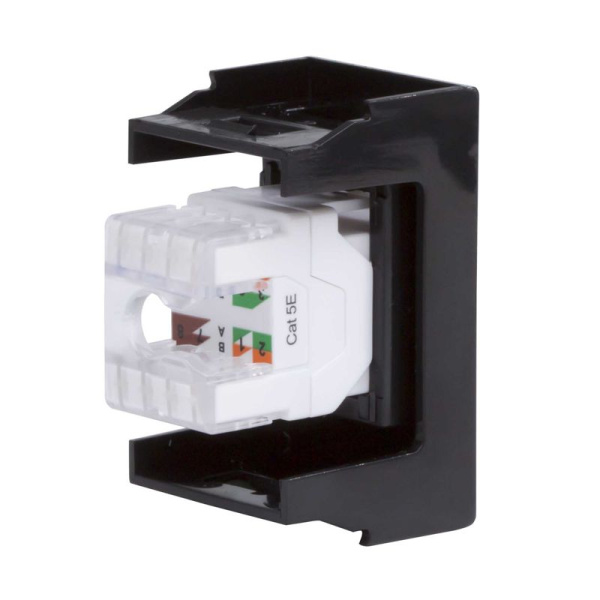 Розетка компьютерная 1-м 1мод. Viva RJ45 кат.5E черн. DKC 45238