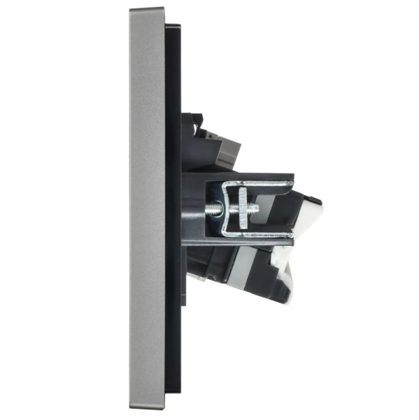 Розетка 2-м RJ11+RJ45 кат.5E FORTE&PIANO FP535 сталь IEK FP-KT20-O-1-K46