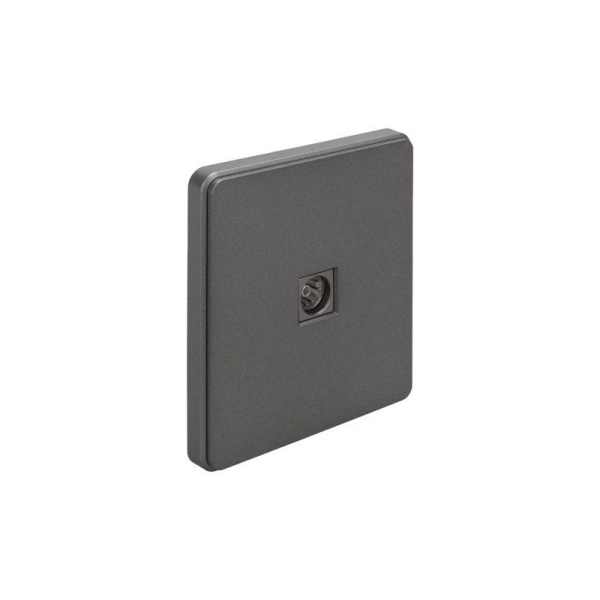 Розетка телевизионная TV СП ROUND MIELE титан Kranz KR-78-0723-2