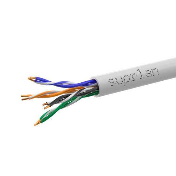 Кабель витая пара UTP кат.5e 4х2хAWG24 Cu PVC Indoor Standard 100м (м) SUPRLAN 01-0332-1