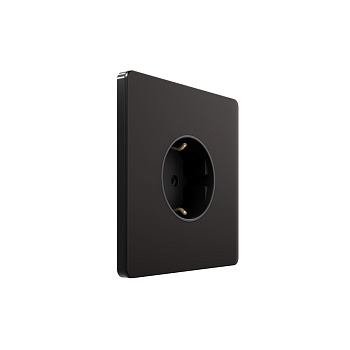 Розетка 1-м СП Systeme Infinity 16А IP20 250В с заземл. защ. шторки полярная ночь SE FSE001045