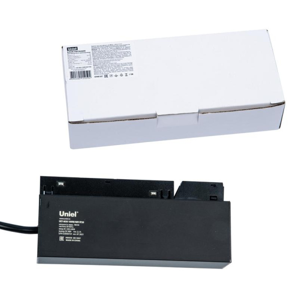 Блок питания для магнитного шинопровода UET-M50 100Вт 48В IP20 встраив. Uniel UL-00008750