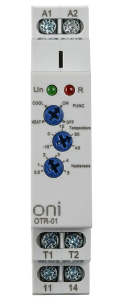 Реле температурное OTR-01 1 конт. 24-240В AC/DC ONI OTR-01-ACDC24-240V