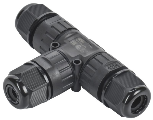 Коннектор кабельный герметичный WTP-306 3 PIN IP68 IEK UWC20-T-040-3-68