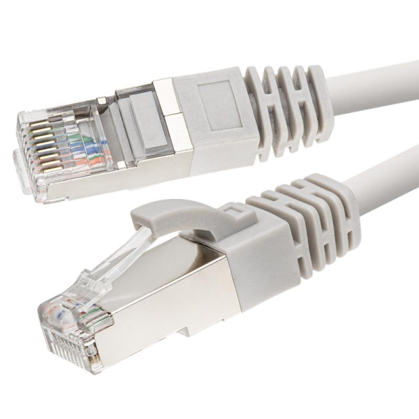 Патч-корд SUPRLAN FTP 6 4х2 24AWG (7х0.2мм) Cu LSZH 0.3м сер. SUPRLAN 10-0712
