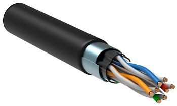 Кабель витая пара F/UTP кат.6 4х2х23AWG solid LSZH черн. (305м) (м) ITK LC3-C604-329