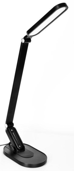 Светильник светодиодный KD-859 C02 черн LED наст.10Вт 230В 750лм сенс.рег.ярк и цвет.темп USB-5В 1А черн. Camelion 13535
