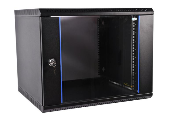 Шкаф коммутационный ШРН-Э-15.500-9005 15U 600х520мм передн. двер. стеклян. несъемн. боков. панел. 50кг черн. ЦМО 1213964