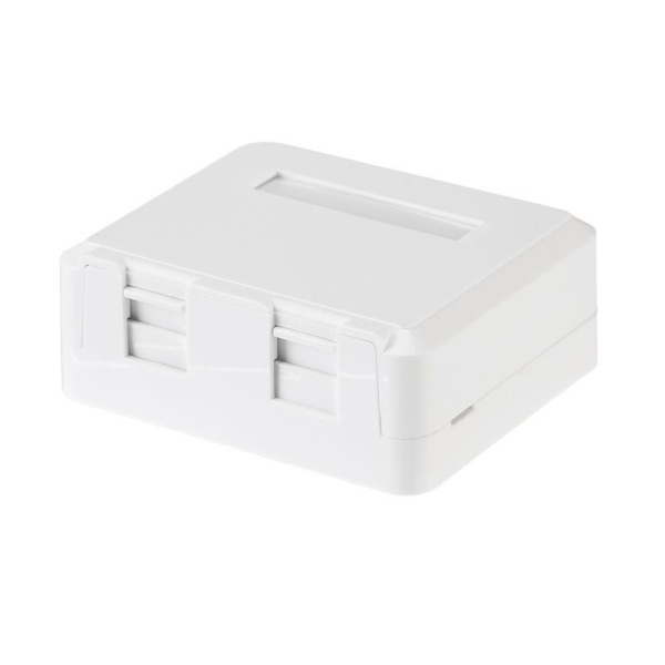 Корпус настенной розетки под 2 модуля Keystone Jack бел. Rexant 03-0251