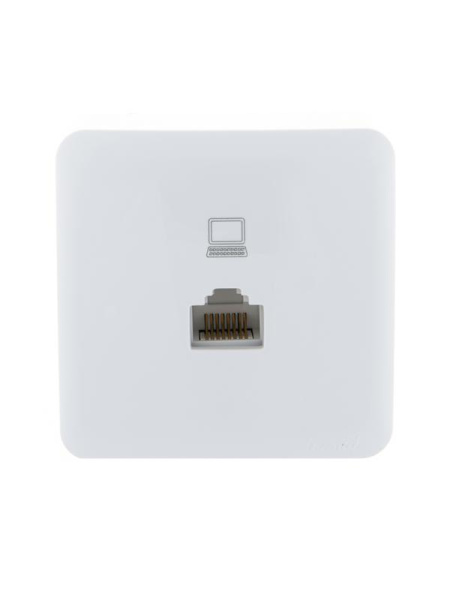 Розетка компьютерная 1-м ОП Viola RJ45 бел. LEZARD 751-0200-139