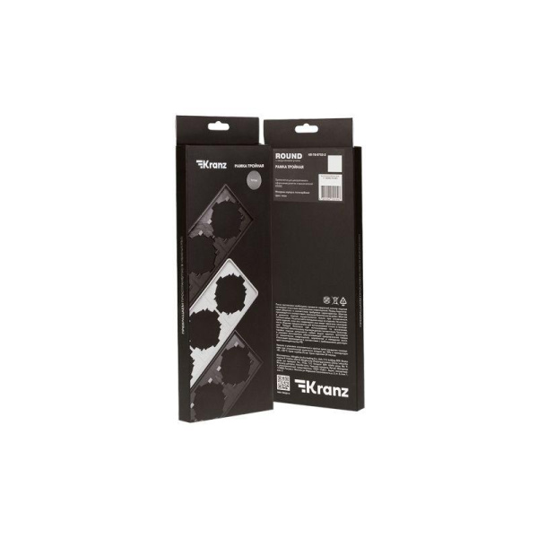 Рамка 3-м ROUND MIELE титан Kranz KR-78-0753-2