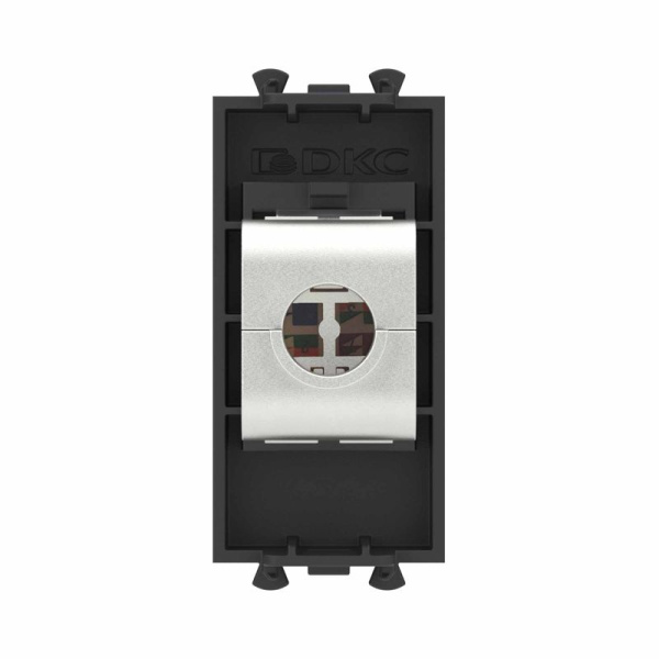 Розетка компьютерная 1мод. Avanti "Черный матовый" RJ45 кат.6 без шторок экранир. модульная механизм DKC 4412791