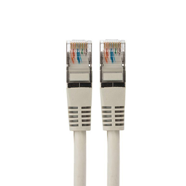 Патч-корд F/UTP кат.5e RJ45-RJ45 LSZH экранир. 0.5м сер. Rexant 18-8001-1