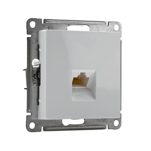 Розетка компьютерная 1-м AtlasDesign RJ45 кат.5E механизм бел. SE ATN000183