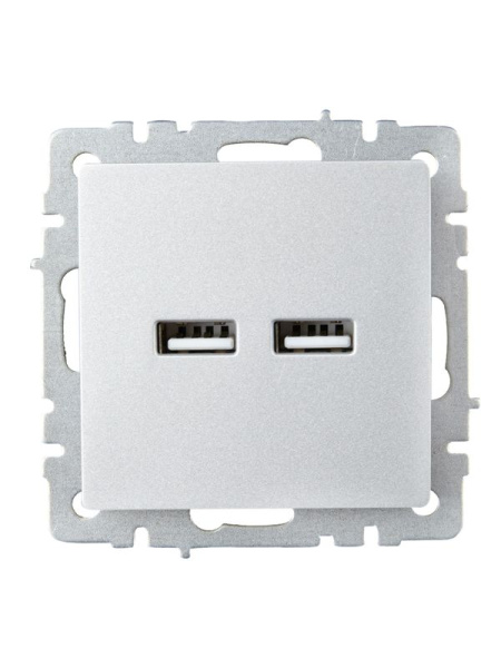 Розетка BRITE USB A+A 3.1А РЮ10-1-БрА механизм алюм. IEK BR-U21-D31-K47