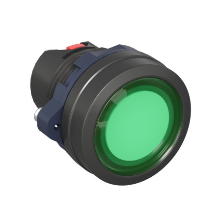 Головка кнопки плоская прозрачная с фиксацией зел. DKC M22P-FLLGP