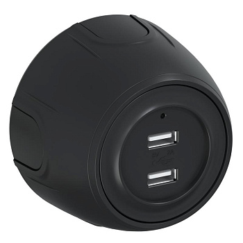 Розетка USB 2-м Rotondo с подсветкой черн. OneKeyElectro 7700900
